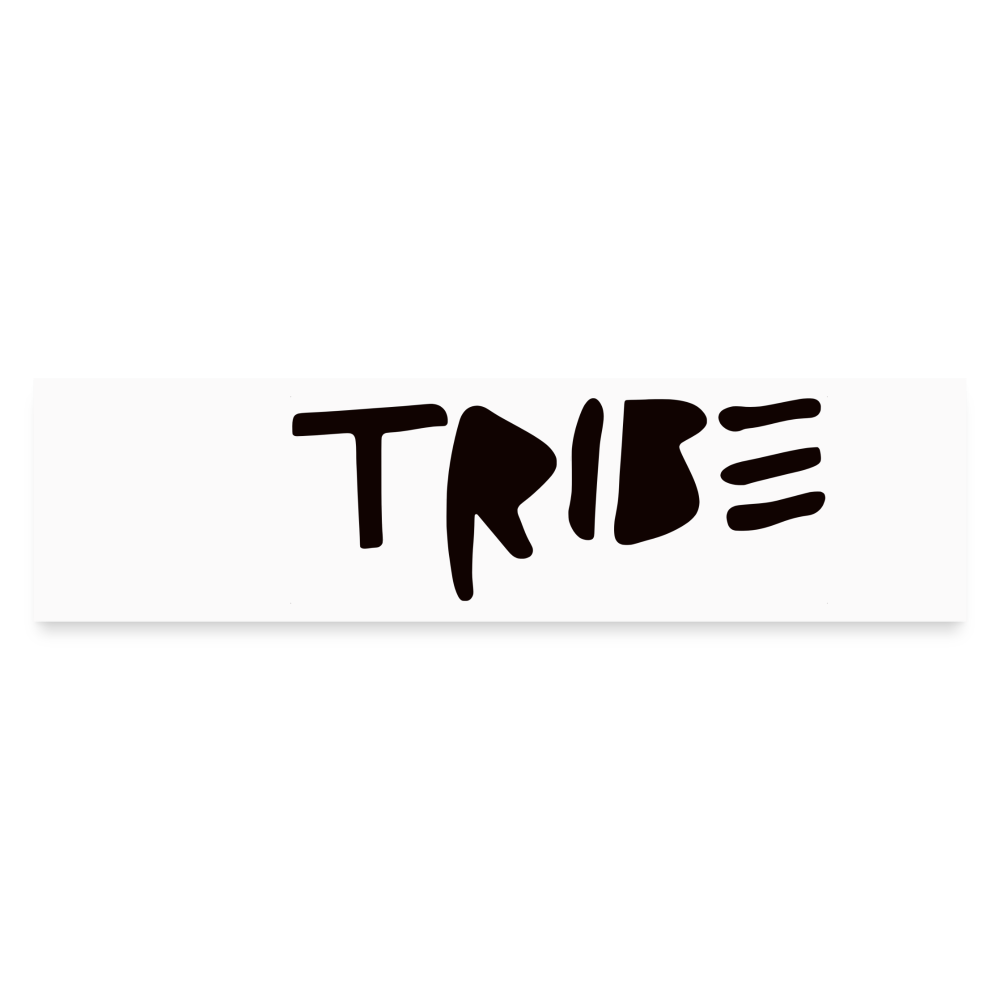 TRIBΞ Black Logo Bumper Sticker - white matte