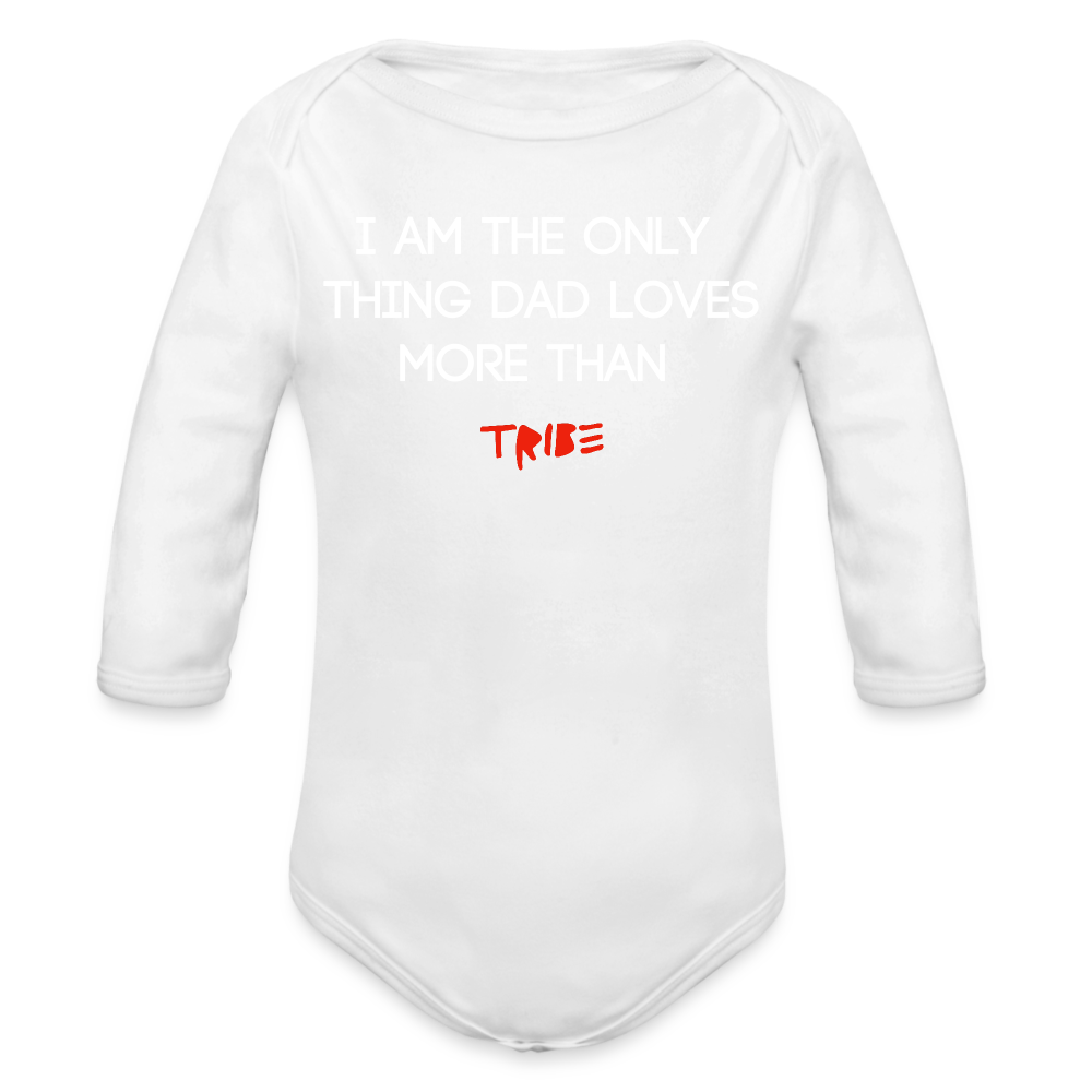 Organic Long Sleeve DEGEN Baby Bodysuit - white
