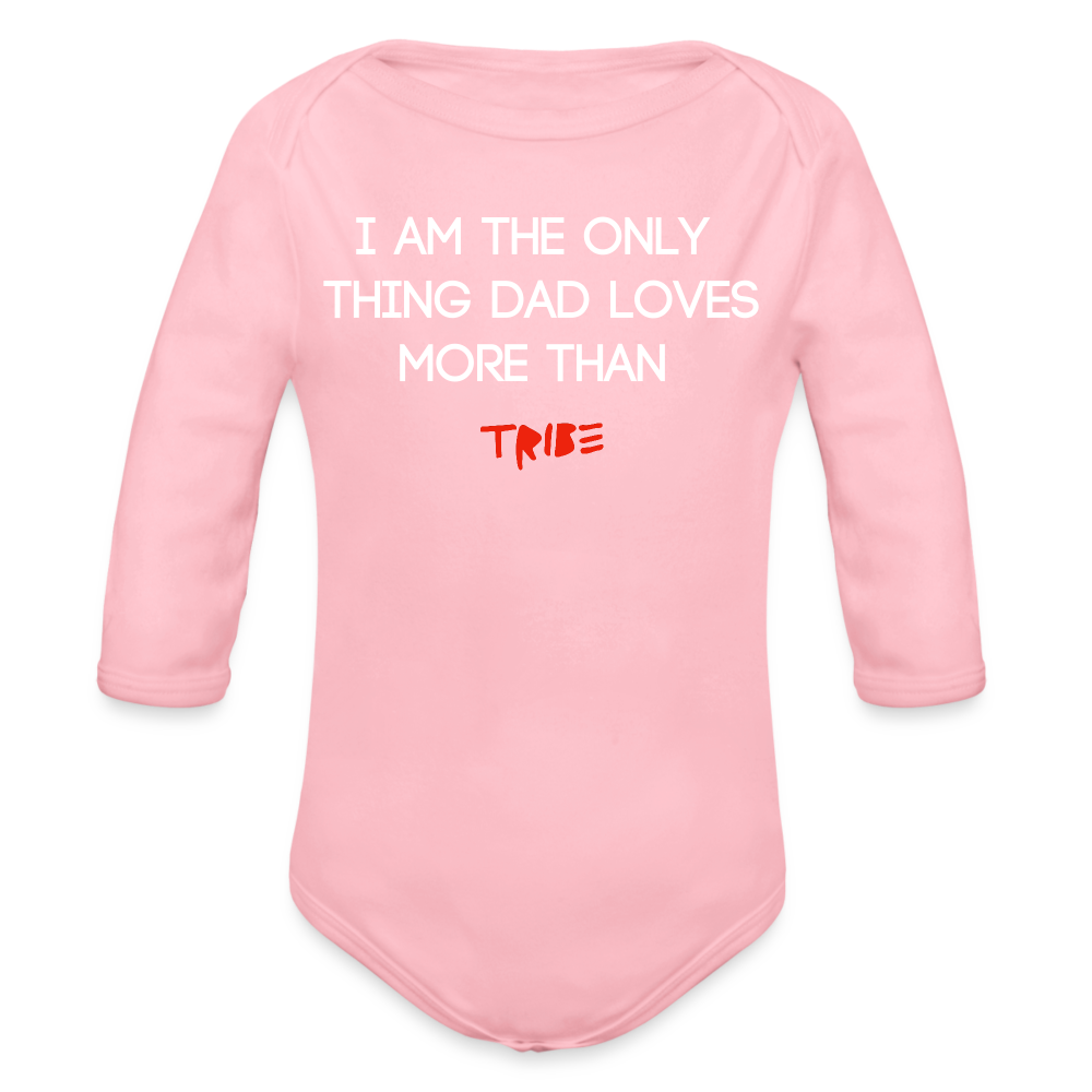 Organic Long Sleeve DEGEN Baby Bodysuit - light pink
