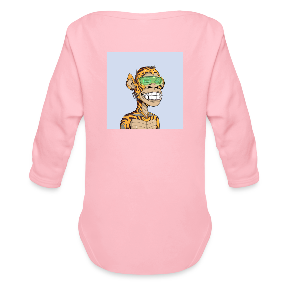 Organic Long Sleeve DEGEN Baby Bodysuit - light pink