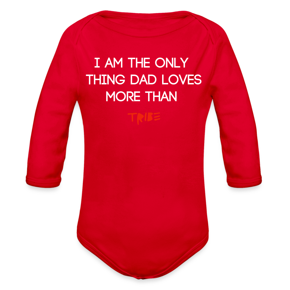 Organic Long Sleeve DEGEN Baby Bodysuit - red