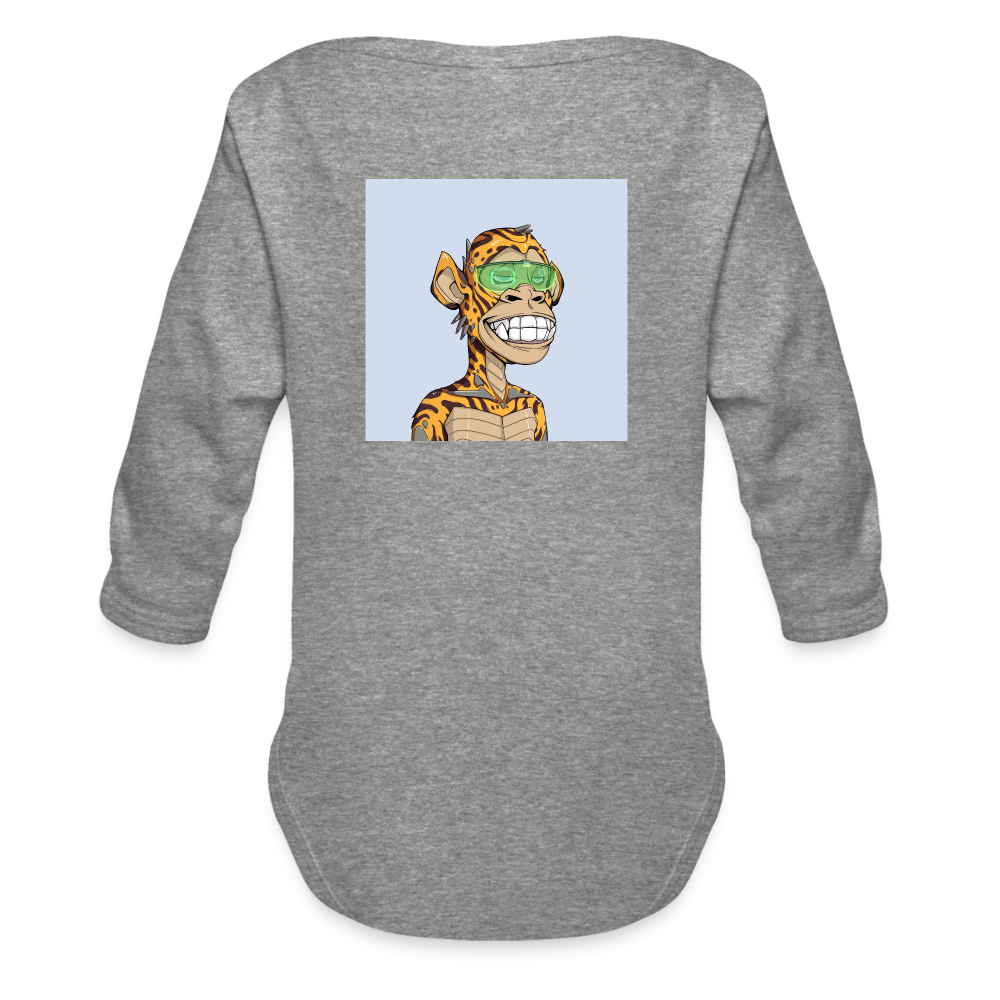 Organic Long Sleeve DEGEN Baby Bodysuit - heather grey