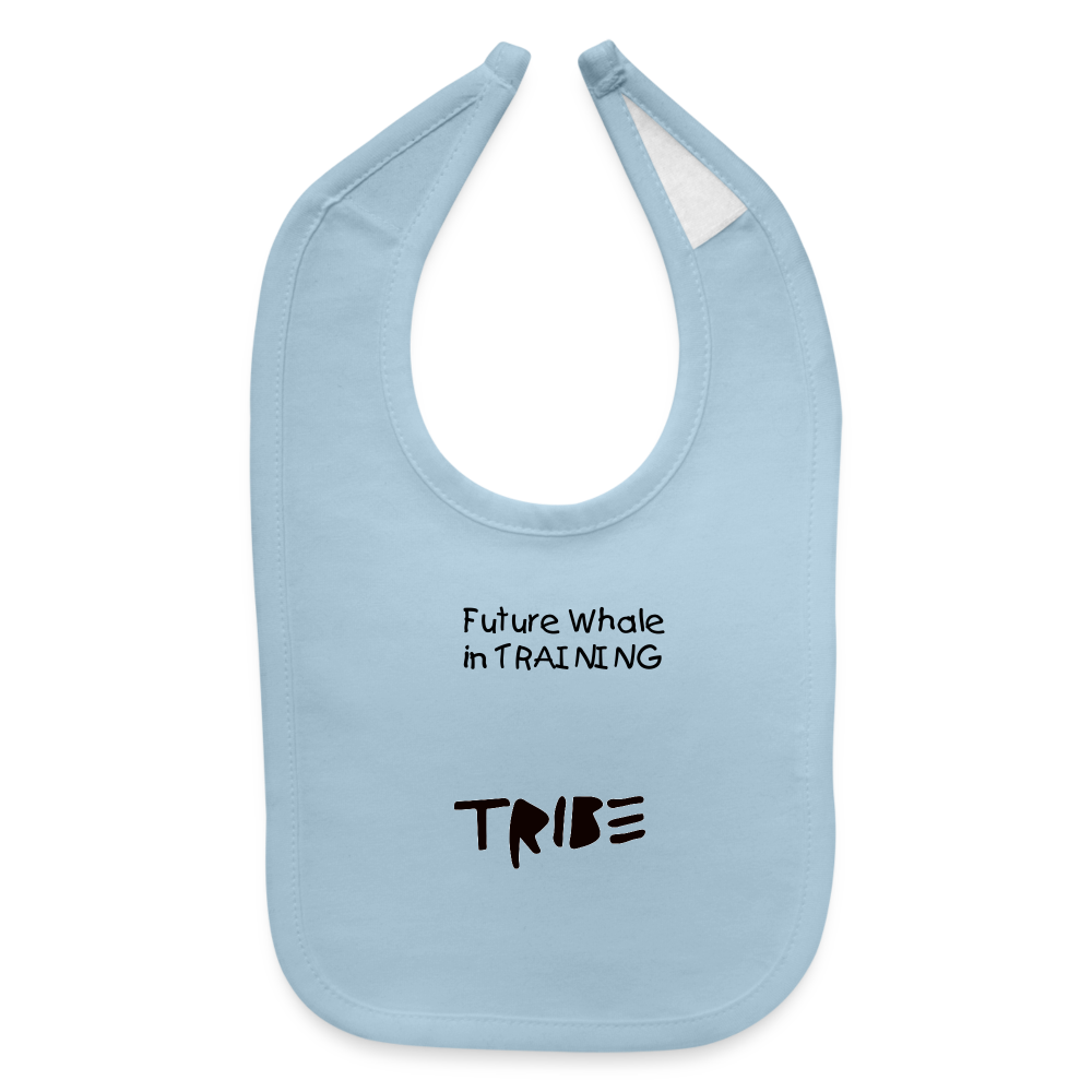Future TRIBΞ Whale Baby Bib - light blue